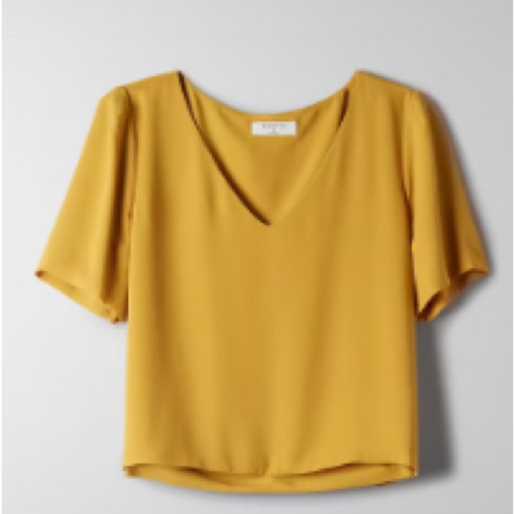 Aritzia Babaton - Randy Blouse - Golden Yellow S